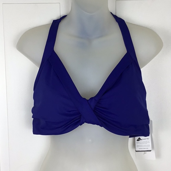Athleta Swim Athleta Bra Cup Halter Bikini Top Sapphire Blue Poshmark